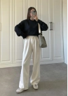 Mari Oversize Basic Lacivert Kazak