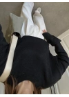 Mari Oversize Basic Lacivert Kazak