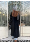 Marka Model Siyah İthal Tüylü Uzun Kaban