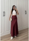 Maxi Boy Bordo Saten Etek