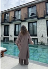 Maxi Uzun Devedikeni Gofre Kimono Takım