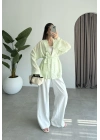 Nakış Baskılı Kuşaklı Adaçayı Kimono