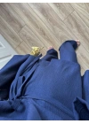 Nero Krinkıl Lacivert Şal Yaka Kimono Takım