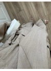 Oslo İthal Yandan Bağlamalı Cappuccino Kimono Takım