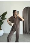 Oysh Etiketli Kahve Eşofman Takım