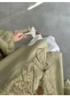 Pera Dantelli Adaçayı Yeşili Kimono Gömlek