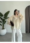 Pera Dantelli Taş Kimono Gömlek