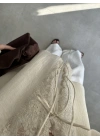 Pera Dantelli Taş Kimono Gömlek