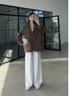 Perla Premium Tensel Kahve Ceket