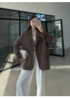 Perla Premium Tensel Kahve Ceket