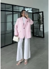Perla Premium Tensel Pembe Ceket
