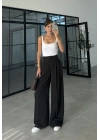 Pinterest Basic Palazzo Kumaş Kahve Pantolon