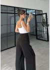 Pinterest Basic Palazzo Kumaş Kahve Pantolon