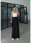 Pinterest Basic Palazzo Kumaş Kahve Pantolon