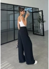 Pinterest Basic Palazzo Kumaş Lacivert Pantolon