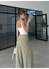 Pinterest Basic Palazzo Kumaş Mint Pantolon