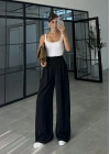 Pinterest Basic Palazzo Kumaş Siyah Pantolon