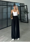 Pinterest Basic Palazzo Kumaş Siyah Pantolon