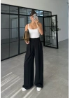Pinterest Basic Palazzo Kumaş Siyah Pantolon