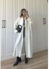 Pinterest Ekru Uzun Triko Hırka