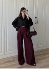 Poli Basic Palazzo Bordo Tensel Pantolon
