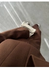 Polo Yaka Fitilli Kahve Triko Takım