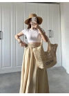 Poplin Kumaş Premium Taş Etek