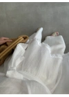 Püsküllü Kuşaklı Beyaz Kimono