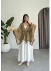 Püsküllü Kuşaklı Olive Kimono