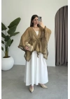 Püsküllü Kuşaklı Olive Kimono