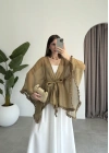Püsküllü Kuşaklı Olive Kimono