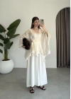Püsküllü Kuşaklı Taş Kimono