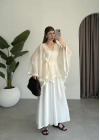 Püsküllü Kuşaklı Taş Kimono