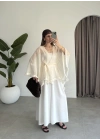Püsküllü Kuşaklı Taş Kimono