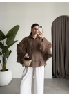 Rima Oversize Kahve Gömlek Bluz