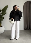 Rima Oversize Siyah Gömlek Bluz