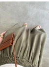 Rove Tensel Beli Lastikli Haki Etek Pantolon