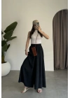Rove Tensel Beli Lastikli Siyah Etek Pantolon