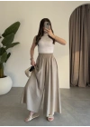 Rove Tensel Beli Lastikli Vizon Etek Pantolon