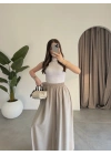 Rove Tensel Beli Lastikli Vizon Etek Pantolon