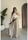 Rove Tensel Beli Lastikli Vizon Etek Pantolon