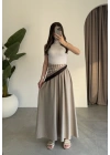 Rove Tensel Beli Lastikli Vizon Etek Pantolon