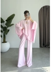 Salaş Yarasakol Pembe Keten Takım