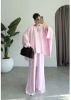Salaş Yarasakol Pembe Keten Takım