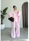 Salaş Yarasakol Pembe Keten Takım