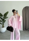 Salaş Yarasakol Pembe Keten Takım