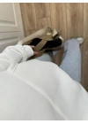 Şardonlu Oversize Beyaz Sweatshirt