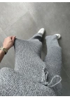 Sık Dokuma Kısakollu Gri Takım