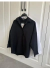 Siyah Basic Poplin Gömlek