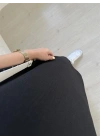Siyah Krinkıl Basic Elbise